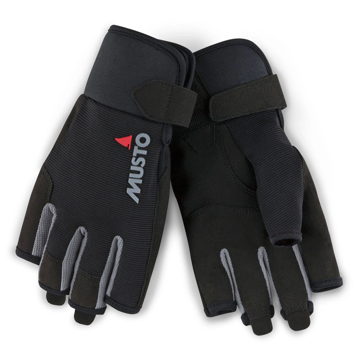 Musto Essential Short Finger Sailing Gloves - - Black 3 Musto Essential Short Finger Sailing Gloves - - Black