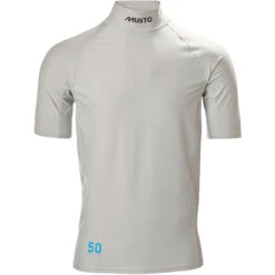 Musto Sunblock Dynamic Short Sleeve Rash Guard - Light Grey