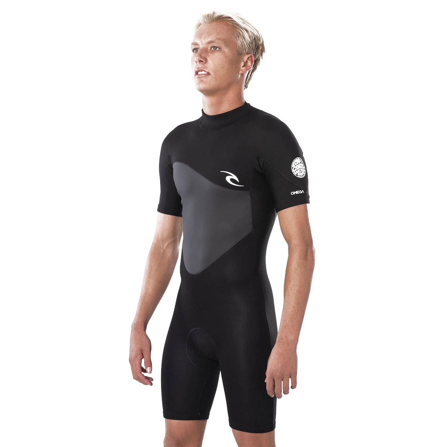 Rip Curl Omega 1.5mm Back-Zip Shorty Wetsuit - Black 5 Rip Curl Omega 1.5mm Back-Zip Shorty Wetsuit - Black - Image 3