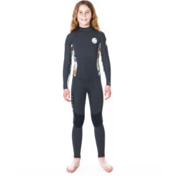 Rip Curl Junior Dawn Patrol 5/3mm Back-Zip Wetsuit - Charcoal -Optimal Water Sports 2021 Rip Curl Junior Dawn Patrol 53 Backzip Wetsuit Grey WSMYCS 0084 3