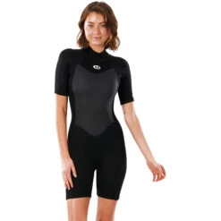 Rip Curl Womens Omega 1.5mm Shorty Wetsuit - Black -Optimal Water Sports 2021 Rip Curl Womens Omega Shorty Wetsuit Black WSP9QW 0090 3