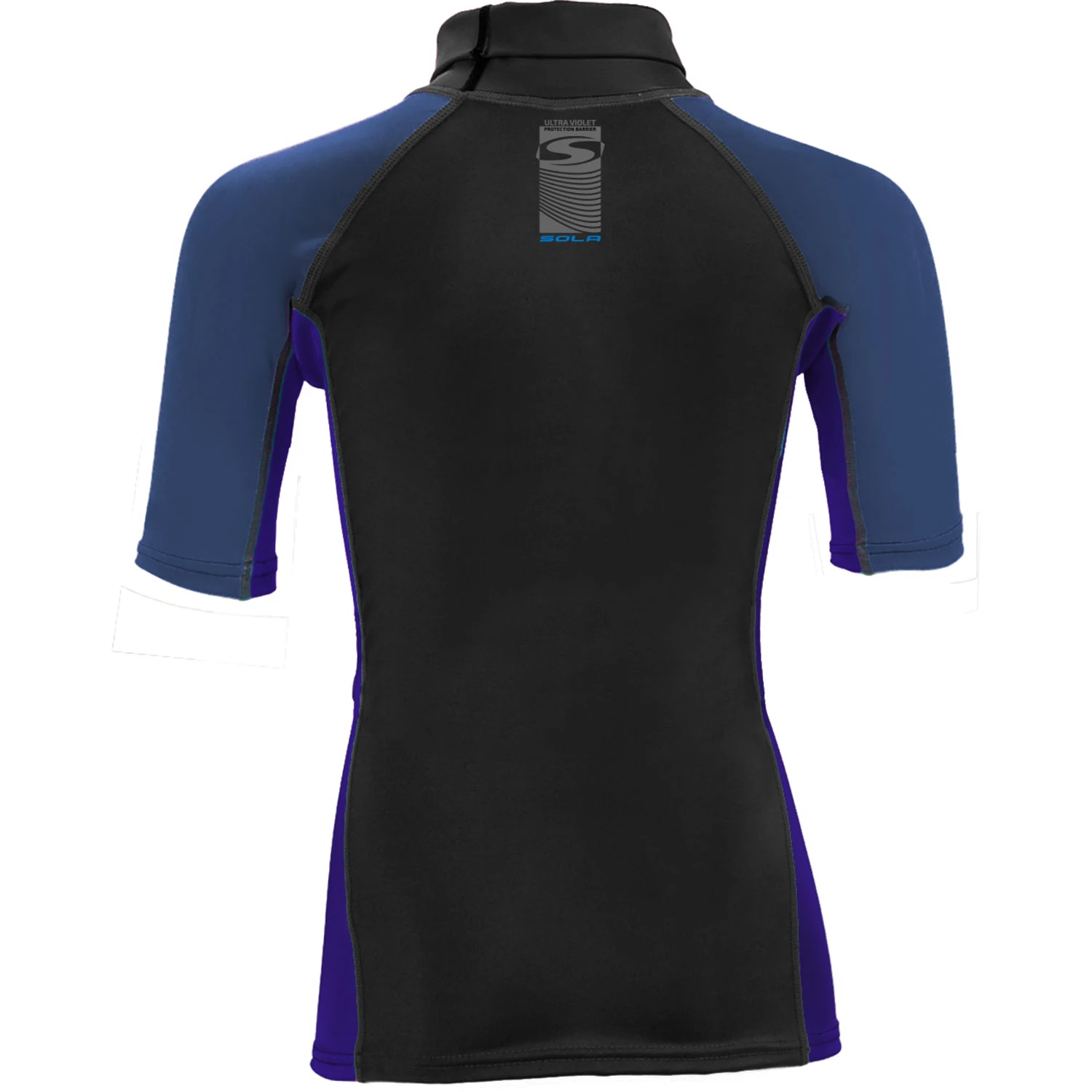 Sola Junior Short Sleeve Rashvest - Blue/Black 4 Sola Junior Short Sleeve Rashvest - Blue/Black - Image 2