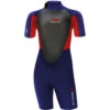 Sola Junior Storm 3/2mm Shorty Wetsuit - Red Ranger -Optimal Water Sports 2021 Sola Junior Shorty Wetsuit A1723 NAVT RED
