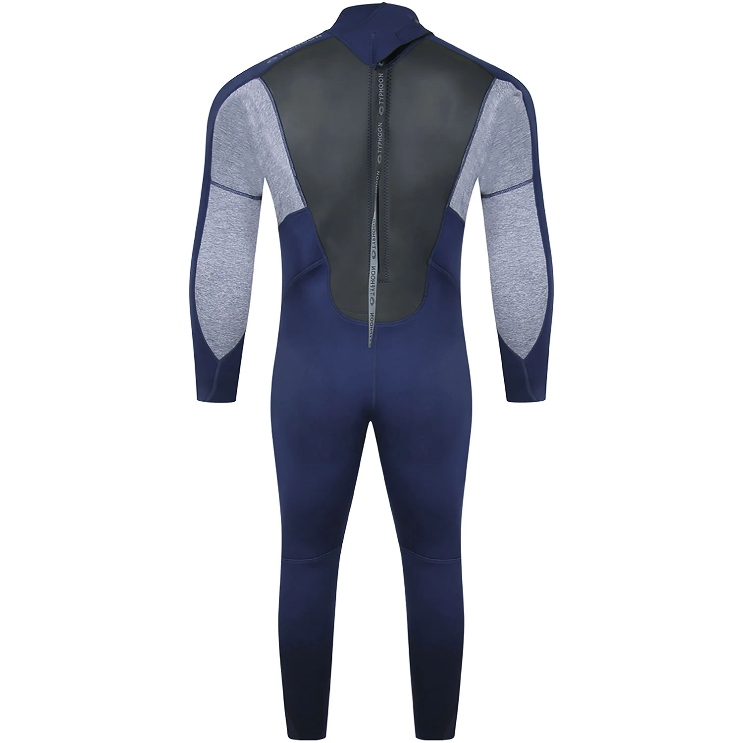 Typhoon Storm3 3/2mm Back Zip Wetsuit - Navy/ Grey Marl 4 Typhoon Storm3 3/2mm Back Zip Wetsuit - Navy/ Grey Marl - Image 2