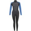 Typhoon Womens Swarm3 3/2mm Backzip Wetsuit - Black/Blue -Optimal Water Sports 2021 Typhoon Swarm Fullsuit Wetsuit M30A0787