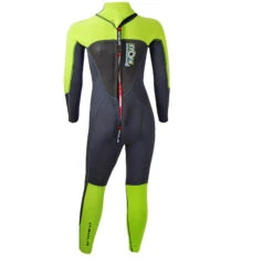 Sola Junior Storm 3/2mm Fullsuit Wetsuit - Graphite Green -Optimal Water Sports 2021 sola storm 32 fullsuit wetsuit a1713 Green Back