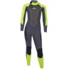 Sola Junior Storm 3/2mm Fullsuit Wetsuit - Graphite Green -Optimal Water Sports 2021 sola storm 32 fullsuit wetsuit a1713 Green Front