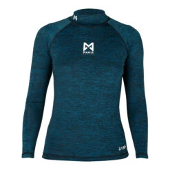 Magic Marine Womens Cube Long Sleeve Rashvest - Dark Blue Melee -Optimal Water Sports 2022 Magic Marine Womens Cube Long Sleeve Rash Guard Dark Blue Melee MM081011 448 01