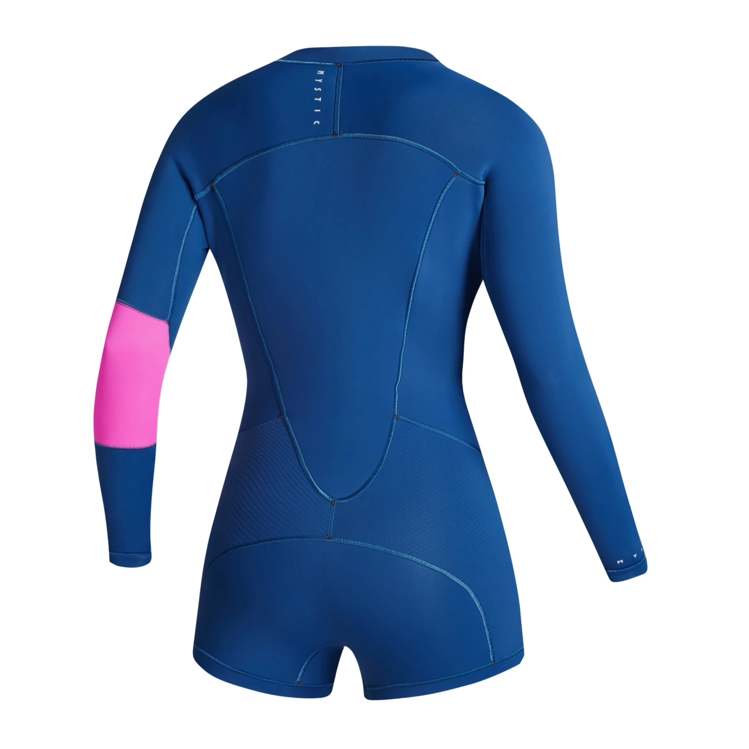 Mystic Womens Lunar 2/2mm Front-Zip Longarm Shorty Wetsuit - Summer Blue 4 Mystic Womens Lunar 2/2mm Front-Zip Longarm Shorty Wetsuit - Summer Blue - Image 2