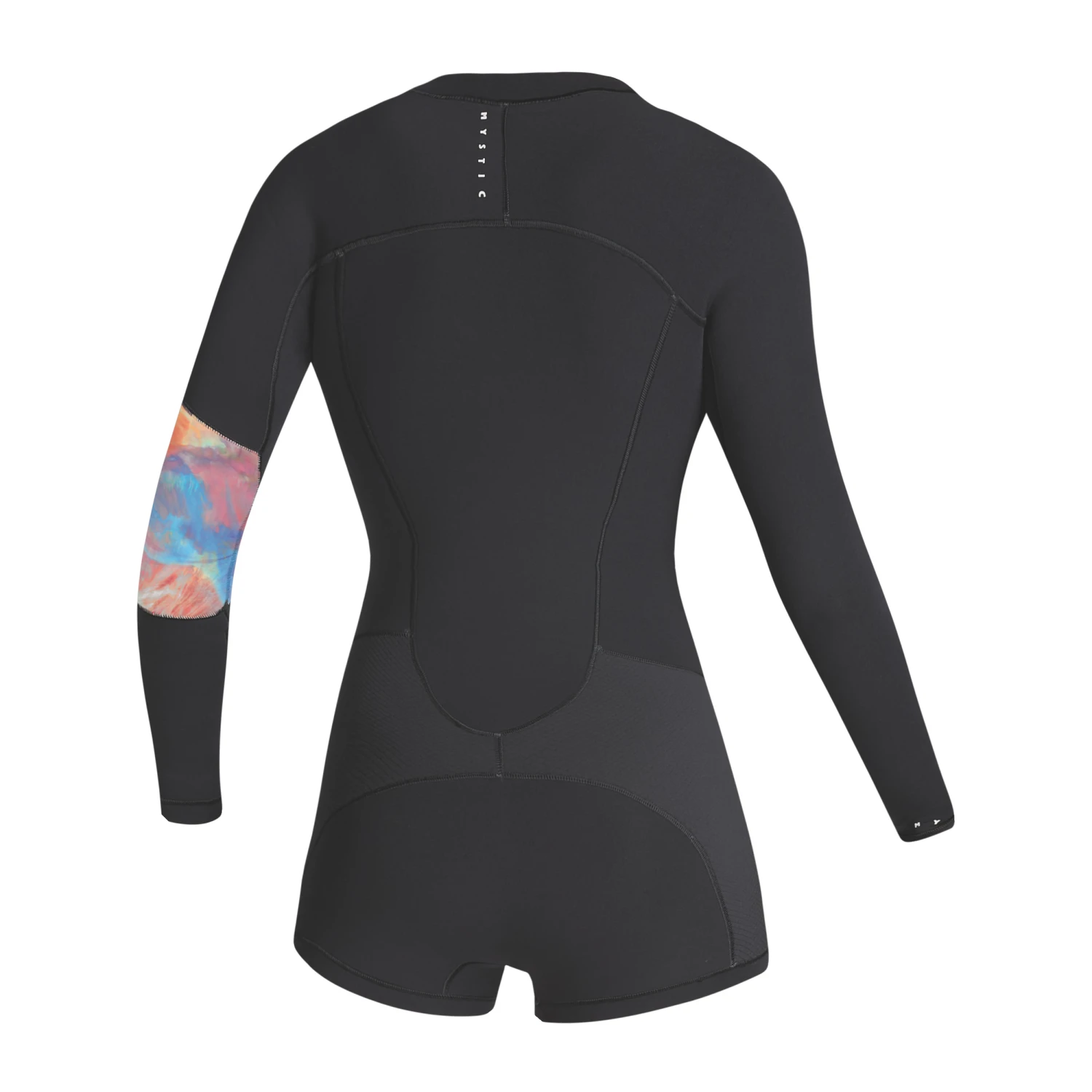 Mystic Womens Lunar 2/2mm Front-Zip Longarm Shorty Wetsuit - Dark Grey 4 Mystic Womens Lunar 2/2mm Front-Zip Longarm Shorty Wetsuit - Dark Grey - Image 2