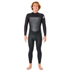 Rip Curl Omega 3/2mm E-Stitch Back Zip Wetsuit - Black -Optimal Water Sports 2022 Rip Curl Omega 32 Backzip Wetsuit Black 114MFS 2