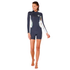 Rip Curl Womens Dawn Patrol EC 2/2mm Springsuit - Charcoal -Optimal Water Sports 2022 Rip Curl Womens ECO Dawn Patrol Spring Suit Charcoal 115WSP 8059 4