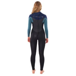 Rip Curl Womens Omega 5/3mm Back-Zip Wetsuit - Green -Optimal Water Sports 2022 Rip Curl Womens Omega Chest Zip 53 Wetsuit Green 3