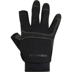 Typhoon Colwyn Full Finger Sailing Gloves - Black -Optimal Water Sports 2022 Typhoon Colwyn Full Finger Sailing Gloves 3102610 1