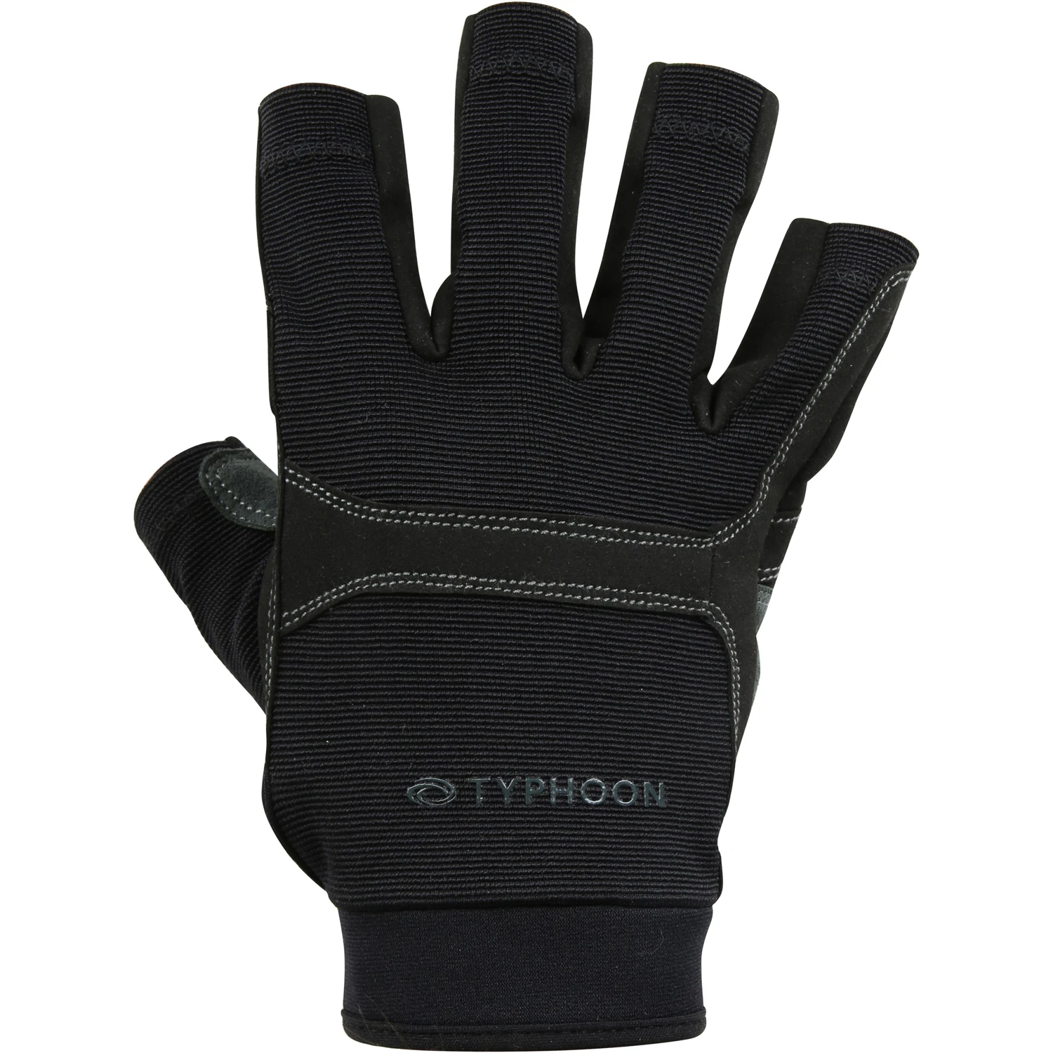 Typhoon Junior Colwyn Half Finger Sailing Gloves - Black 5 Typhoon Junior Colwyn Half Finger Sailing Gloves - Black - Image 3