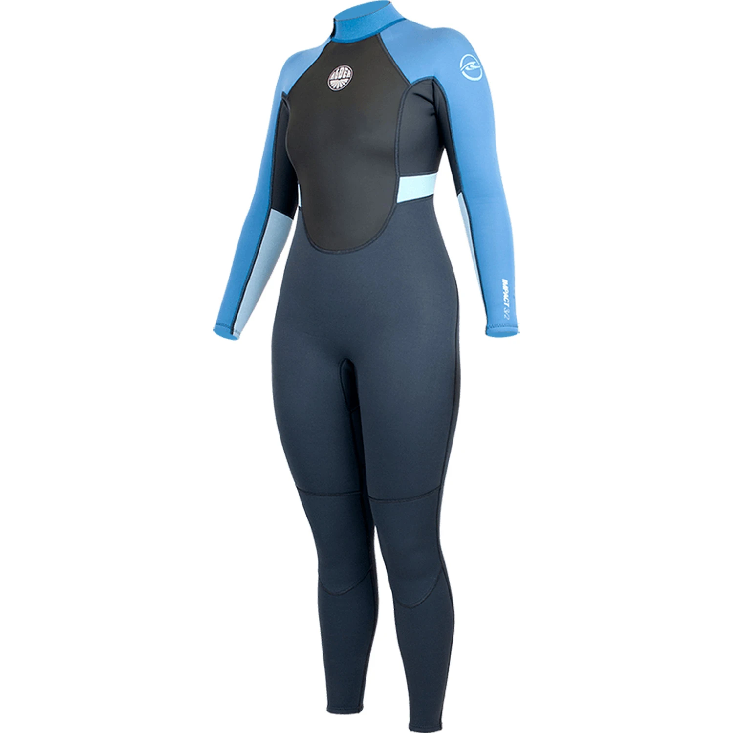 Alder Womens Impact 3/2mm Flatlock Wetsuit - Graphite 3 Alder Womens Impact 3/2mm Flatlock Wetsuit - Graphite