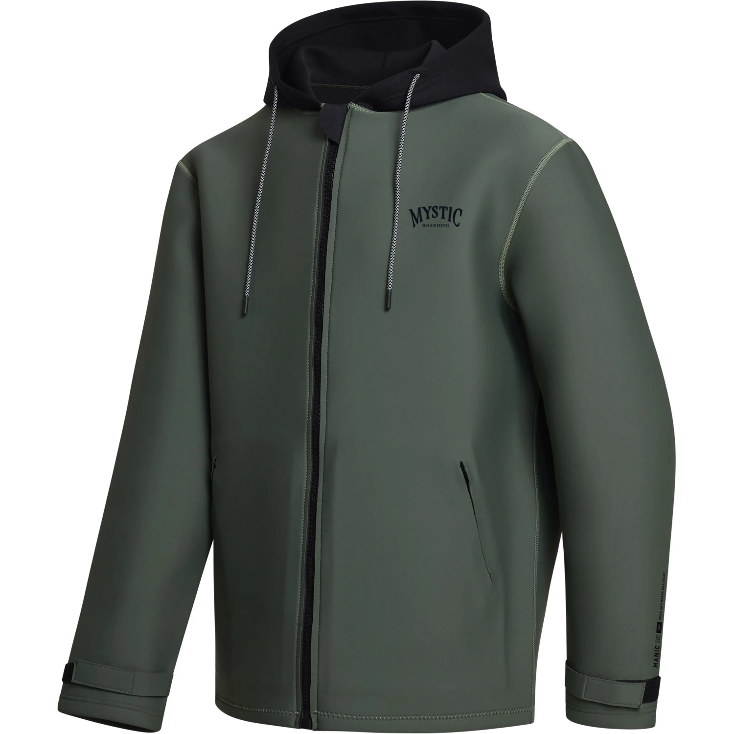 Mystic Manic Hoodie 2mm Neoprene Hoody - Dark Olive 230345 3 Mystic Manic Hoodie 2mm Neoprene Hoody - Dark Olive 230345