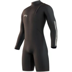 Mystic THE ONE 3/2mm Zip-Free Long Arm Shorty Wetsuit - Black
