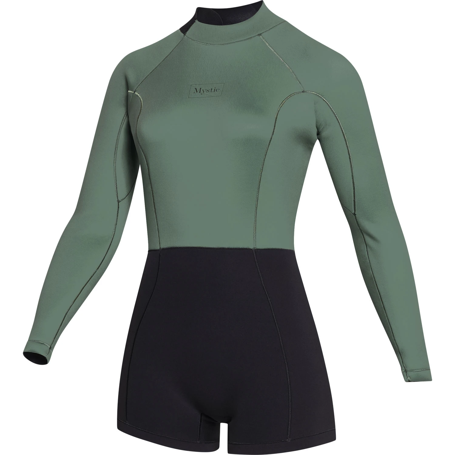Mystic Womens Lunar 2/2mm Back-Zip Longarm Shorty Wetsuit - Sunset 3 Mystic Womens Lunar 2/2mm Back-Zip Longarm Shorty Wetsuit - Sunset