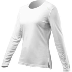 Zhik Womens UVActive Long Sleeve Quick Dry UV50+ Top - White ATP-0075 -Optimal Water Sports 2023 Zhik UV Active TopATP 0070 W WHT SideA 0023