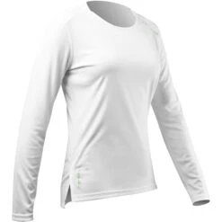 Zhik Womens UVActive Long Sleeve Quick Dry UV50+ Top - White ATP-0075 -Optimal Water Sports 2023 Zhik UV Active TopATP 0070 W WHT SideB 0024
