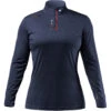 Zhik Womens UV Active 1/4 Zip Long Sleeve Quick Dry UV50+ Top - Navy ATP-0085 -Optimal Water Sports 2023 zhik WOmens uv active ls top navy 1