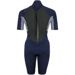Typhoon Womens Storm3 3/2mm Shorty Wetsuit - Grey Marl 5 Typhoon Womens Storm3 3/2mm Shorty Wetsuit - Grey Marl -Optimal Water Sports 250896 STORM3 B E SHORTY WMN NAVY GREY MARL 2 copy