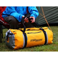 OverBoard Classic Waterproof Duffel Bag - 60 Ltr - Yellow -Optimal Water Sports 60 litre classic duffel yellow lifestyle