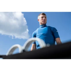 Musto Sunblock Dynamic Short Sleeve Rash Guard - Sky Diver Blue -Optimal Water Sports 81216 586 SUNBLOCK DYNAMIC 002 STUART BITHELL JACK HAWKINS