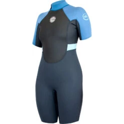 Alder Womens Impact 3/2mm Flatlock Shorty Wetsuit - Graphite