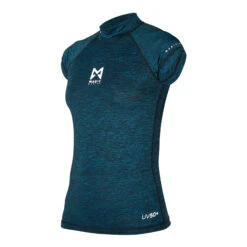 Magic Marine Womens Cube Short Sleeve Rashvest - Dark Blue Melee -Optimal Water Sports MM081012 448 03