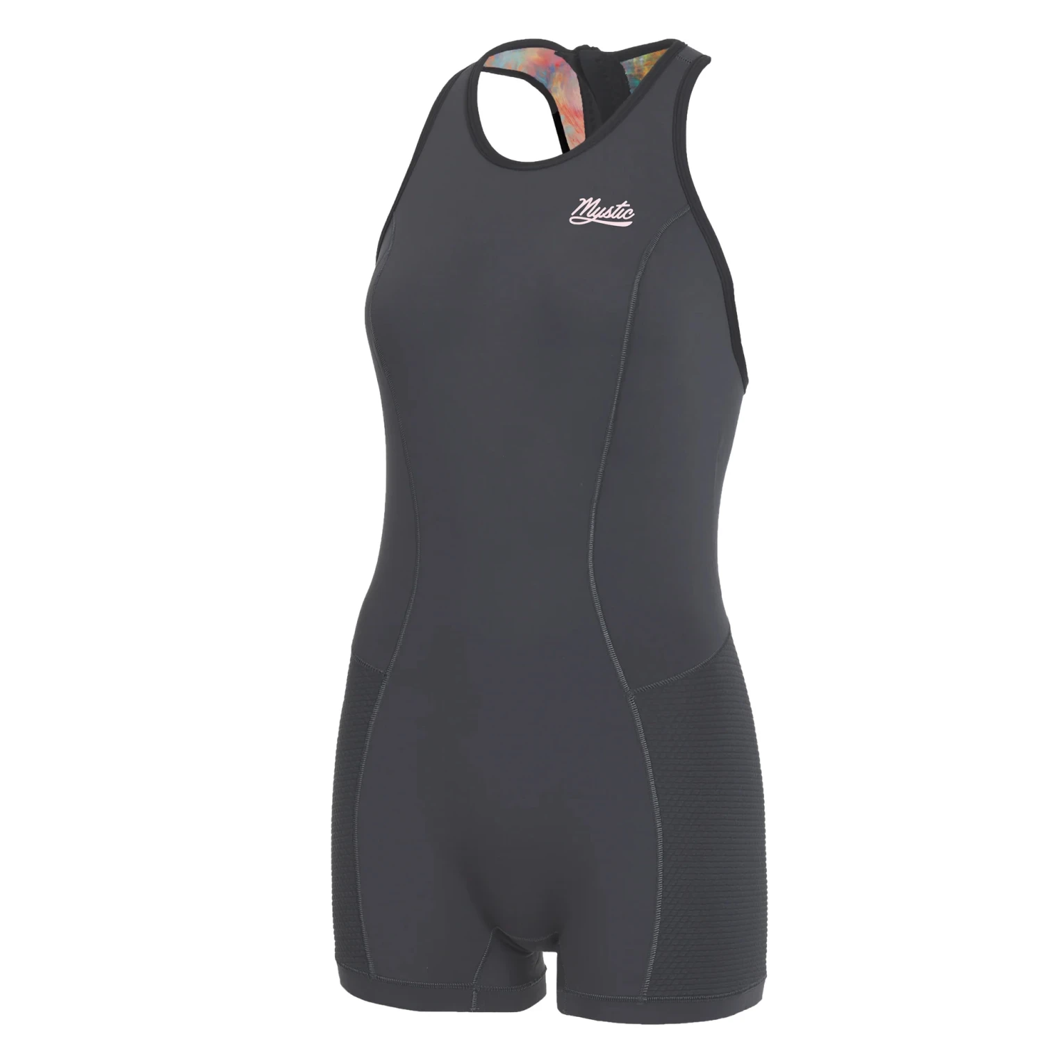 Mystic Womens Lunar 2/2 GBS Back-Zip Short John Wetsuit - Dark Grey 3 Mystic Womens Lunar 2/2 GBS Back-Zip Short John Wetsuit - Dark Grey