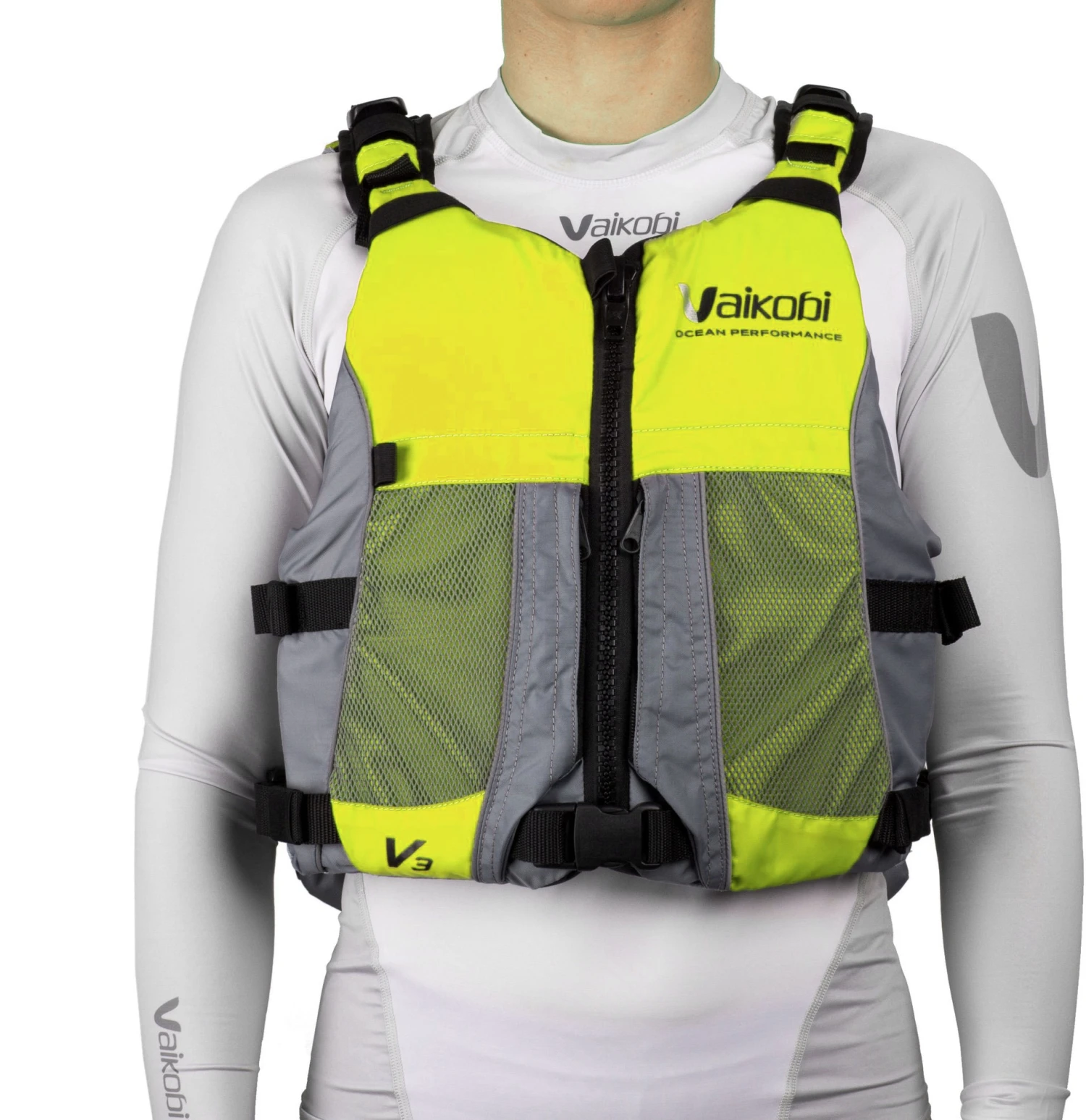 Vaikobi V3 Ocean Racing PFD - Flouro Yellow/Grey 3 Vaikobi V3 Ocean Racing PFD - Flouro Yellow/Grey