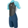 Alder Junior Girls Impact 3/2mm Shorty Wetsuit - Cyan 2 Alder Junior Girls Impact 3/2mm Shorty Wetsuit - Cyan -Optimal Water Sports WS20GIS CY
