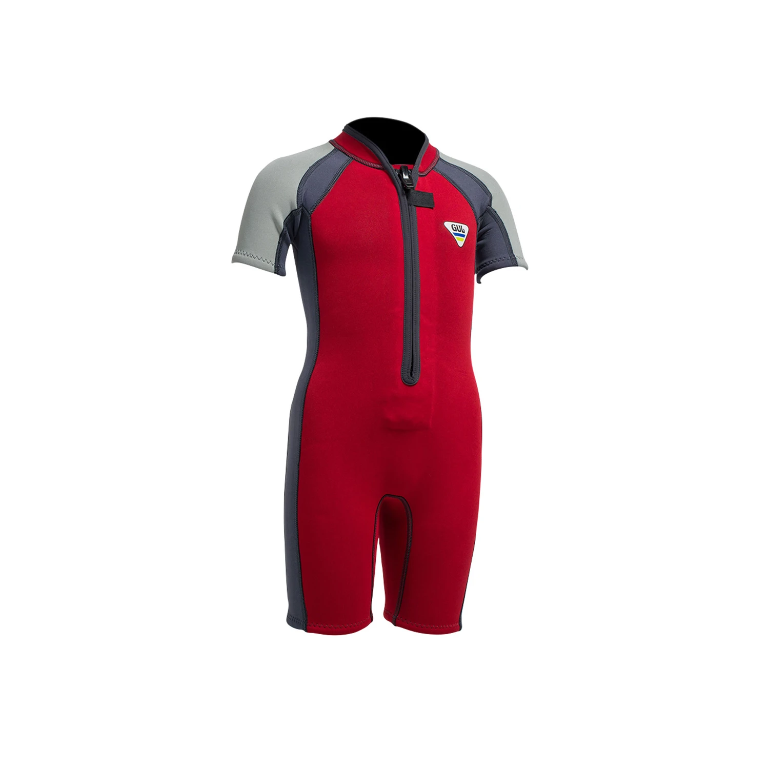 Gul Junior Seaspray 3/2mm FZ T2 Shorty Wetsuit - Red/Grey 3 Gul Junior Seaspray 3/2mm FZ T2 Shorty Wetsuit - Red/Grey