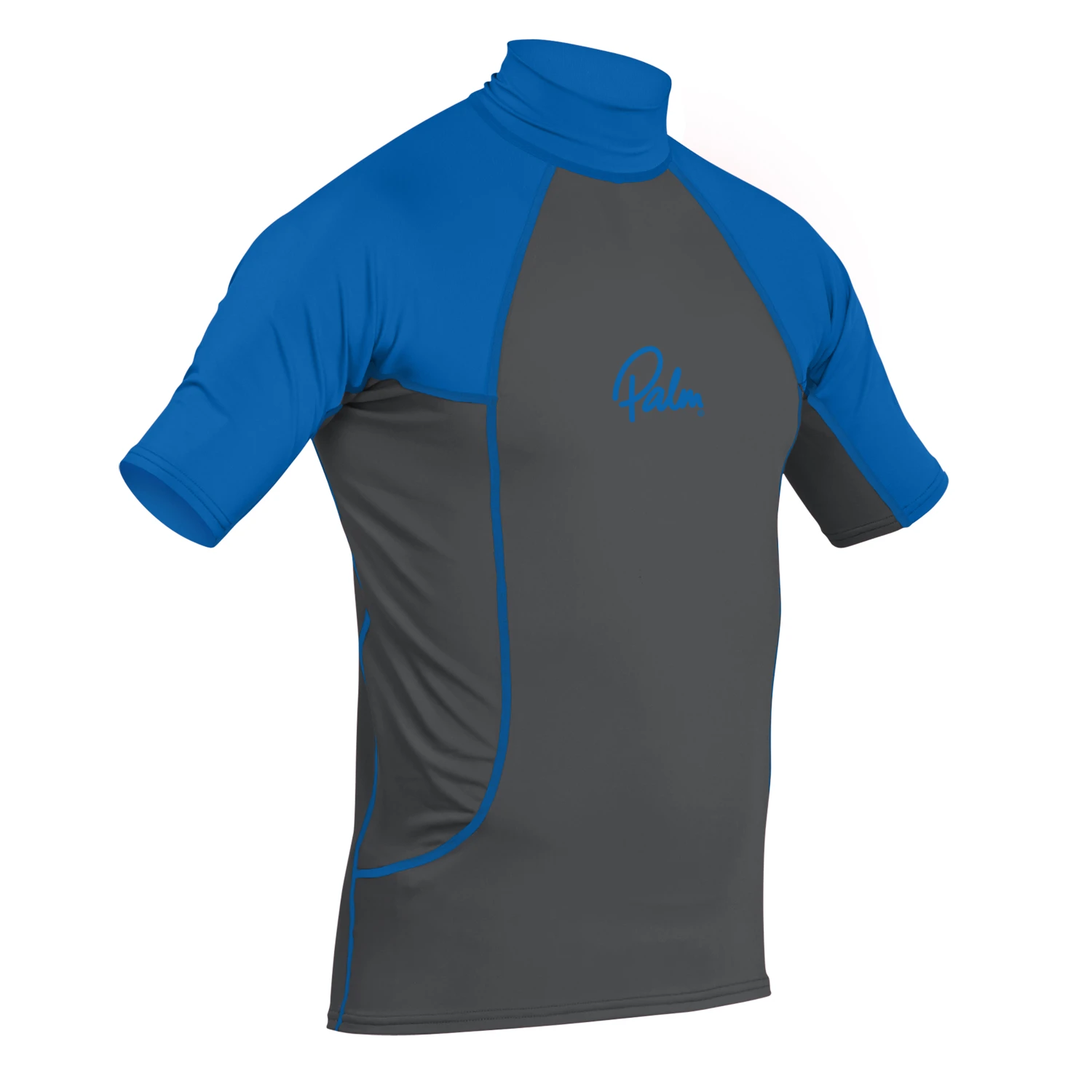 Palm Shortsleeve Rash Guard - Jet Grey/Blue 3 Palm Shortsleeve Rash Guard - Jet Grey/Blue