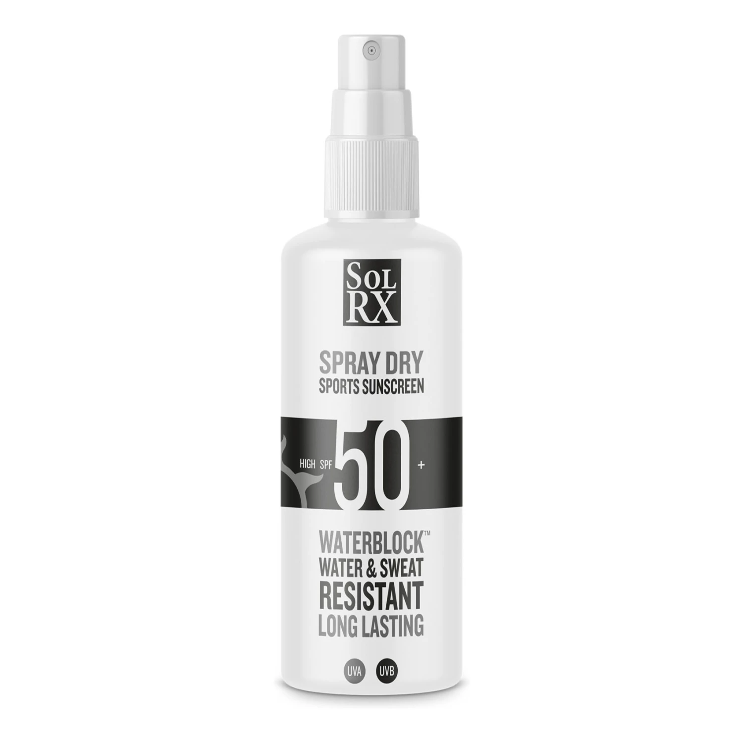 SolRX Spray Dry SPF50+ Waterblock Water Resistant Sunscreen - 100ml 3 SolRX Spray Dry SPF50+ Waterblock Water Resistant Sunscreen - 100ml